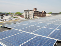 solar panels on the roof of Applied Separations